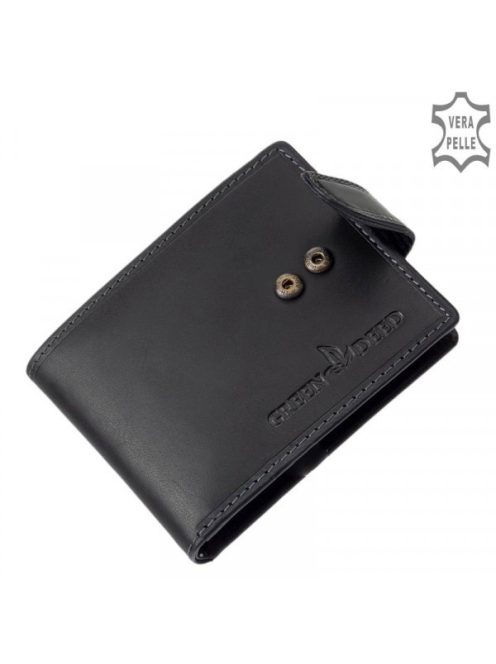 Green Deed OPR30809/T fekete bőr férfi kártyatartó és pénztárca