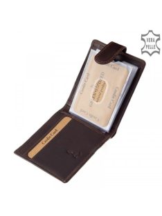   Green Deed OPR30809/T barna bőr férfi kártyatartó és pénztárca