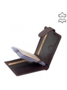 Green Deed OPR30809/T barna bőr férfi kártyatartó és pénztárca