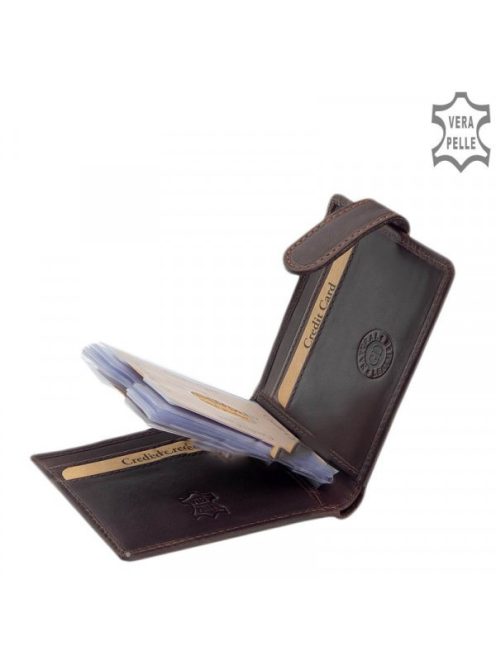 Green Deed OPR30809/T barna bőr férfi kártyatartó és pénztárca