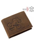 Green Deed BMX1021 barna bőr férfi kerékpáros minta pénztárca  