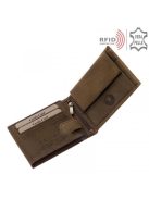 Green Deed BMX1021 barna bőr férfi kerékpáros minta pénztárca  