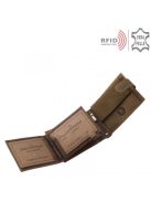 Green Deed BMX1021/T barna bőr férfi kerékpáros minta pénztárca  