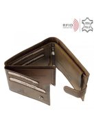 Green Deed BMX1021/T barna bőr férfi kerékpáros minta pénztárca  