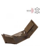 Green Deed TPO1021 barna bőr férfi Ponty minta pénztárca  