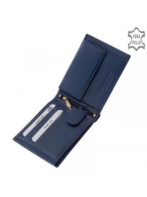 La Scala TGN1021 kék bőr női pénztárca