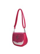 Karen Ren rózsaszín virágos rostbőr női oldaltáska