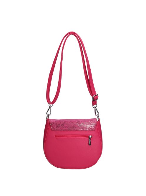 Karen Ren rózsaszín virágos rostbőr női oldaltáska