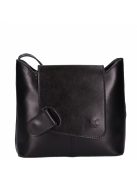 Olasz bőr fekete bőr kicsi női oldaltáska 9711