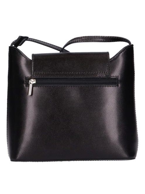 Olasz bőr fekete bőr kicsi női oldaltáska 9711