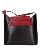 Olasz bőr fekete piros bőr kicsi női oldaltáska 9711