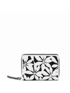Desigual fehér-fekete virágos női kicsi pénztárca
