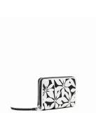 Desigual fehér-fekete virágos női kicsi pénztárca