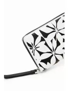 Desigual fehér-fekete virágos női kicsi pénztárca