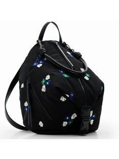 Desigual fekete virágos női hátizsák