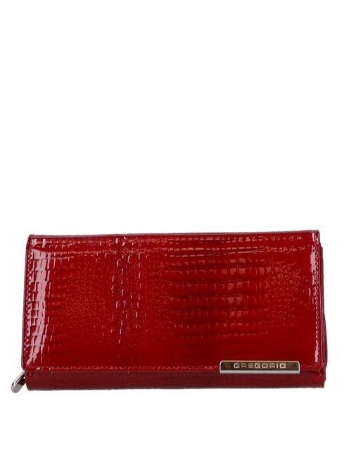 Gregorio GF-106 piros lakk bőr női pénztárca
