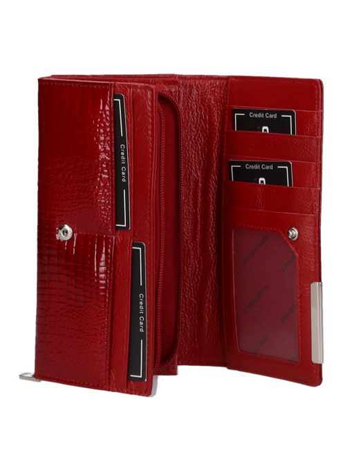 Gregorio GF-106 piros lakk bőr női pénztárca