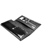 Gregorio BC-100 fekete lakk bőr női pénztárca