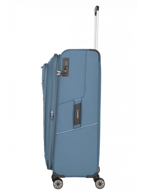 Travelite Skaii L kék 4 kerekű bővíthető nagy méretű bőrönd 