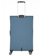 Travelite Skaii L kék 4 kerekű bővíthető nagy méretű bőrönd 