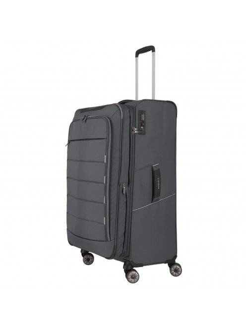 Travelite Skaii L szürke 4 kerekű bővíthető nagy méretű bőrönd 
