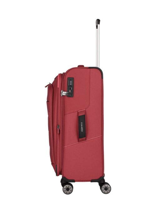 Travelite Skaii M piros 4 kerekű kabin méretű bőrönd 