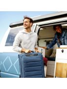 Travelite Skaii M piros 4 kerekű kabin méretű bőrönd 