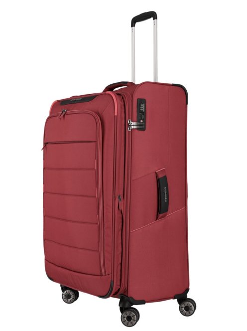 Travelite Skaii L piros 4 kerekű bővíthető nagy méretű bőrönd 