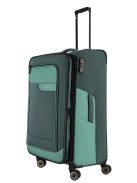 Travelite Viia L zöld 4 kerekű bővíthető nagy méretű bőrönd 