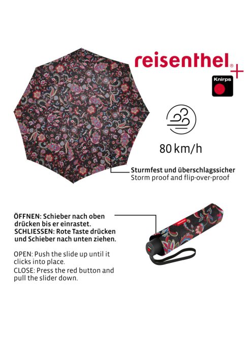 Reisenthel pocket classic paisley black esernyő RS7064
