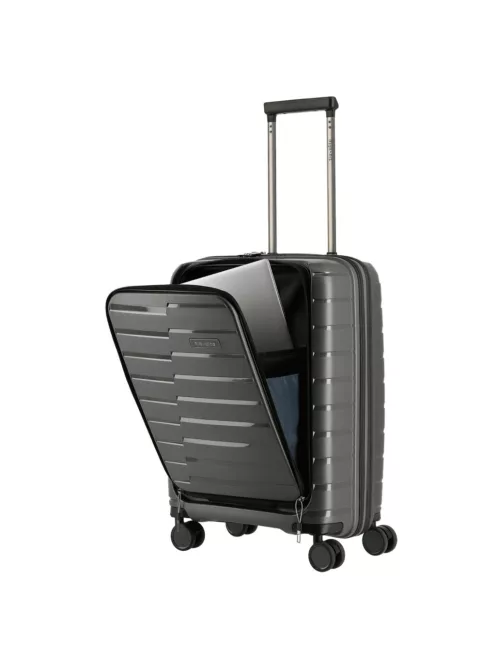 Travelite Air Base S antracit 4 kerekű laptoptartós kabin méretű bőrönd