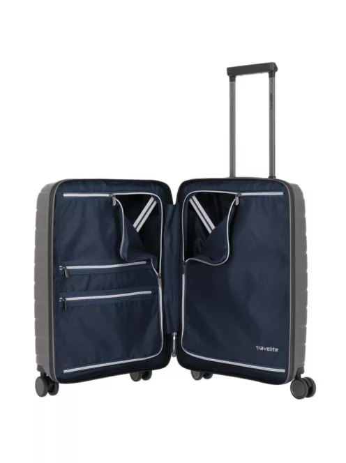 Travelite Air Base S antracit 4 kerekű laptoptartós kabin méretű bőrönd