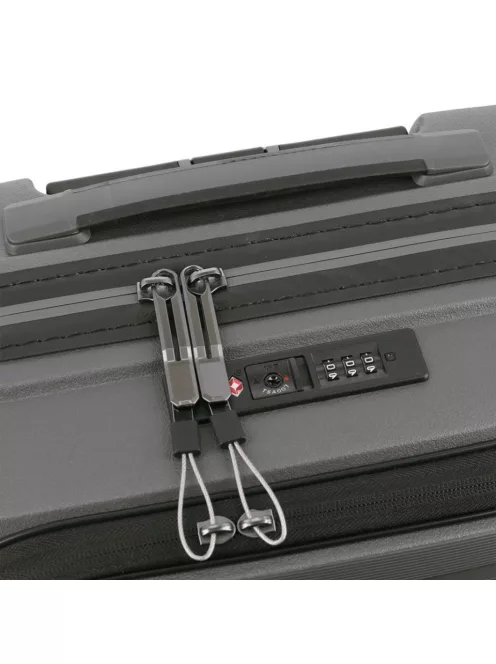 Travelite Air Base S antracit 4 kerekű laptoptartós kabin méretű bőrönd