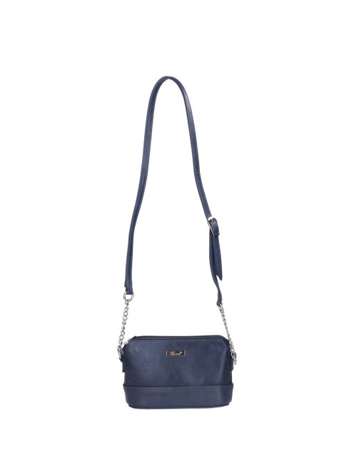 Karen Miki kék rostbőr női kicsi oldaltáska