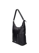 Karen Ce-Marle fekete virágos rostbőr női válltáska