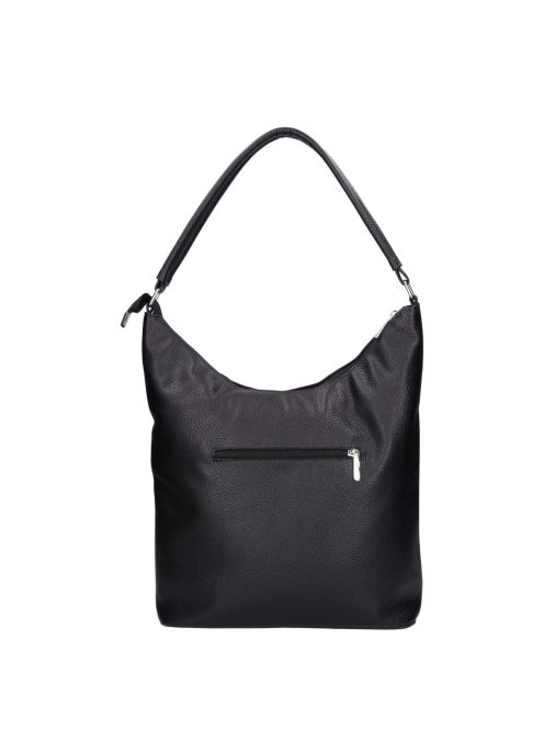 Karen Ce-Marle fekete virágos rostbőr női válltáska