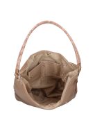 Karen Ce-Ina drapp virágos rostbőr női válltáska