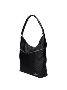 Karen Ce-Ina fekete steppelt rostbőr női válltáska