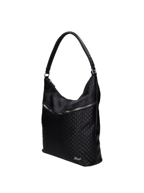 Karen Ce-Ina fekete steppelt rostbőr női válltáska