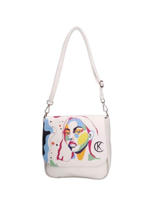 Karen Tosia fehér rostbőr női oldaltáska