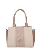 Karen Liberta bézs-drapp virágos rostbőr női kézitáska