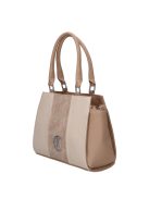 Karen Liberta bézs-drapp virágos rostbőr női kézitáska