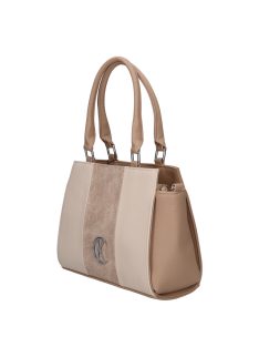 Karen Liberta bézs-drapp virágos rostbőr női kézitáska