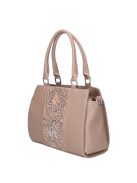 Karen Liberta drapp virágos rostbőr női kézitáska