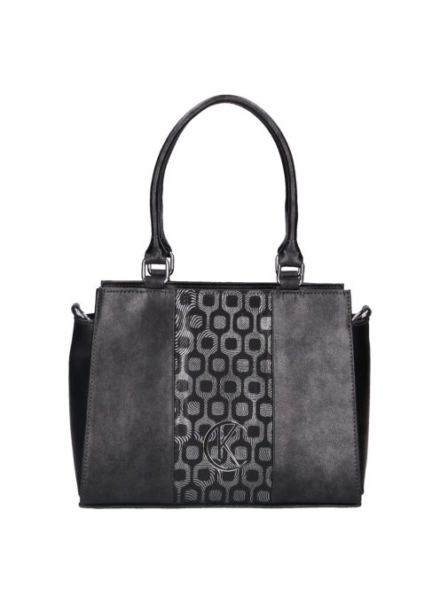 Karen Liberta fekete-ezüst rostbőr női kézitáska