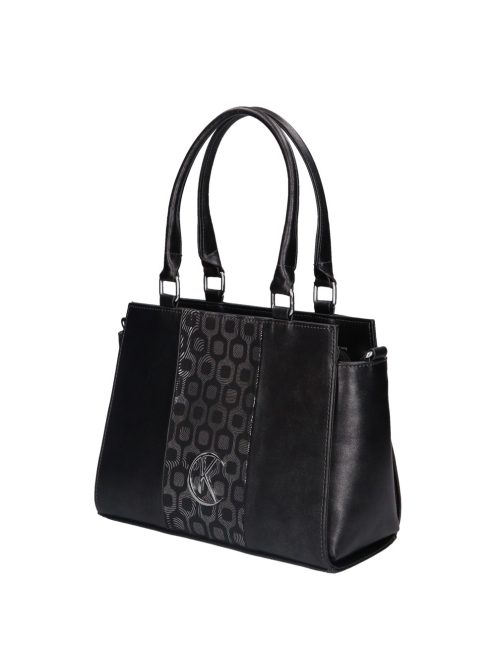 Karen Liberta fekete-ezüst rostbőr női kézitáska