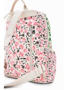 Desigual bézs-rózsaszín virágos női hátizsák