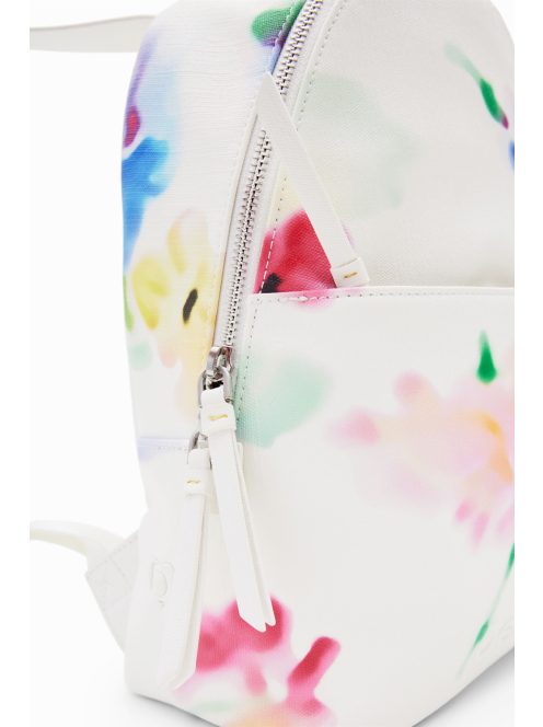 Desigual fehér virágos női hátizsák