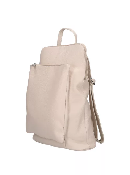 Olasz bőr 4444 bézs női válltáska/hátizsák 
