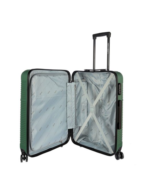 Enrico Benetti 39040-60 Louisville M olive 4 kerekű közepes méretű  bőrönd